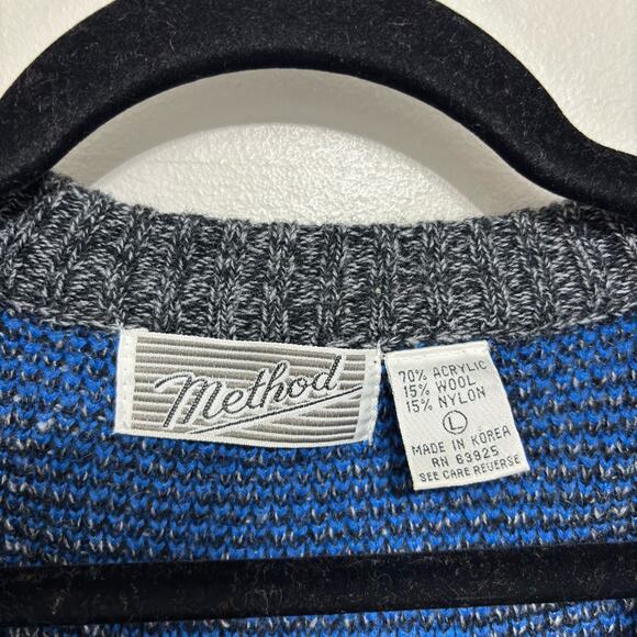 Vintage Wool Blend Argyle Grandpa Cardigan - Size L - Picture 3 of 3